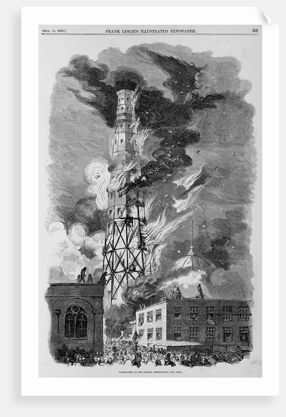 Destruction of the Latting Observatory, New York by Anonymous