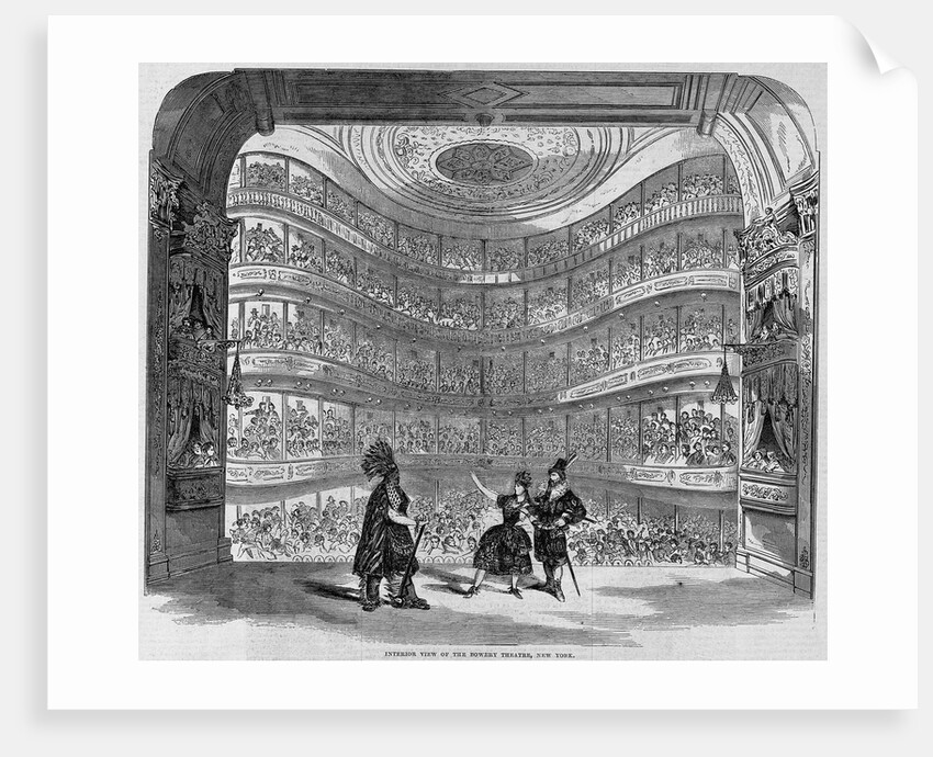 Interior View of the Bowery Theatre, New York Illustration by Anonymous