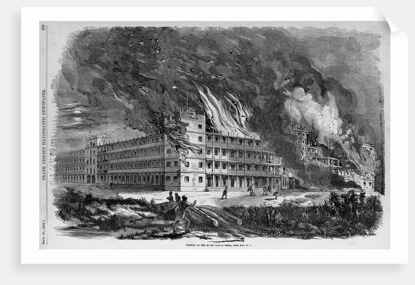 Burning of the Mount Vernon Hotel, Cape May, NJ by Anonymous