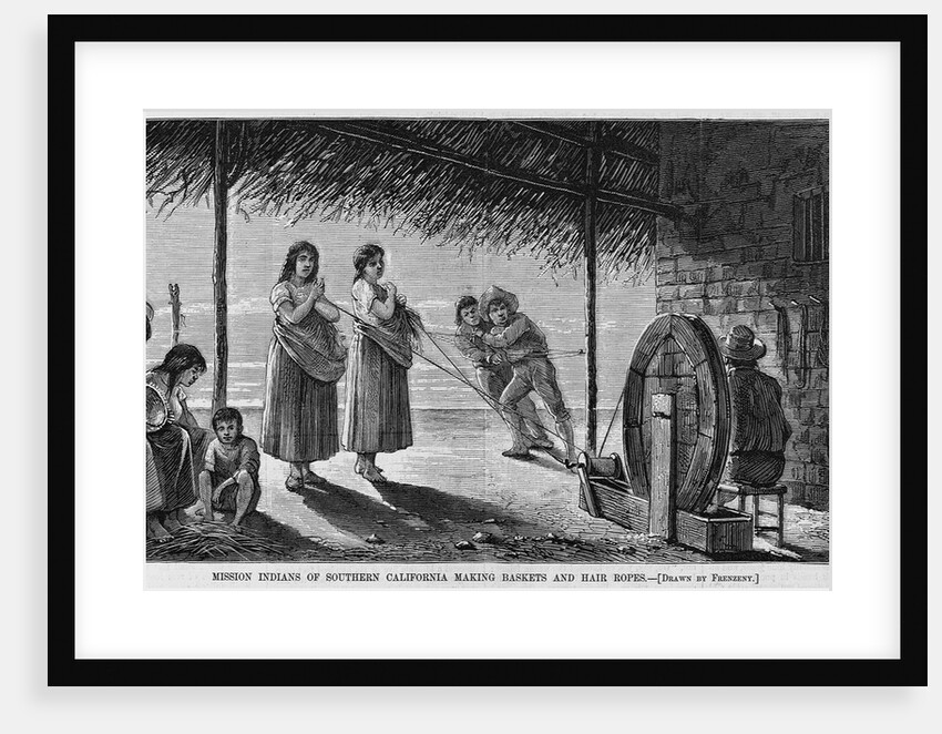 Mission Indians of Southern California Making Baskets and Hair Ropes by Paul Frenzeny