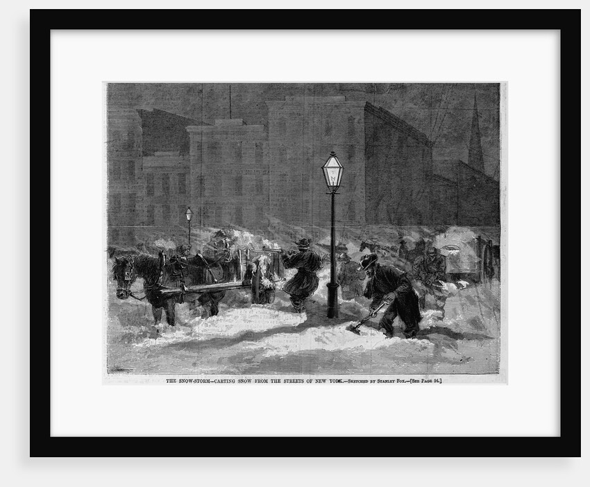 The snow-storm - carting snow fromt he streets of New York by Stanley Fox