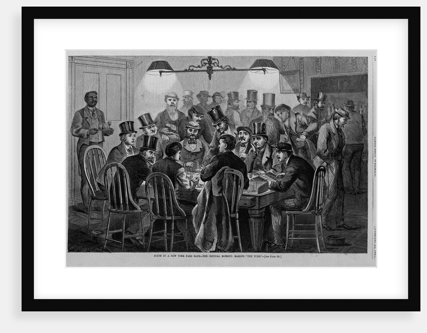 Scene in a New York faro bank - the critical moment; making " the turn." by Anonymous