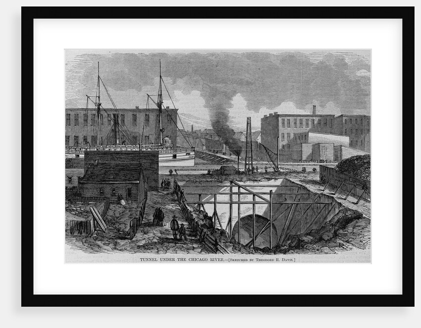 Tunnel under the Chicago River by Theodore R. Davis