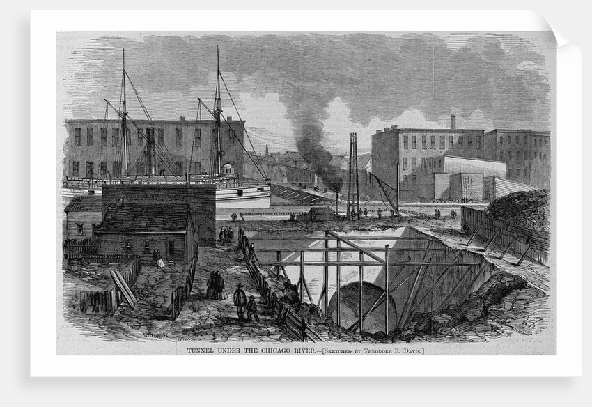 Tunnel under the Chicago River by Theodore R. Davis