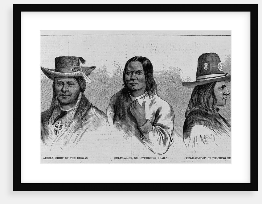 Altela, Chief of the Kiowas. Set-Im-Ga-Er, or "Stumbling Bear." Ten-E-Au-Coop, or "Kicking Bird" by Anonymous