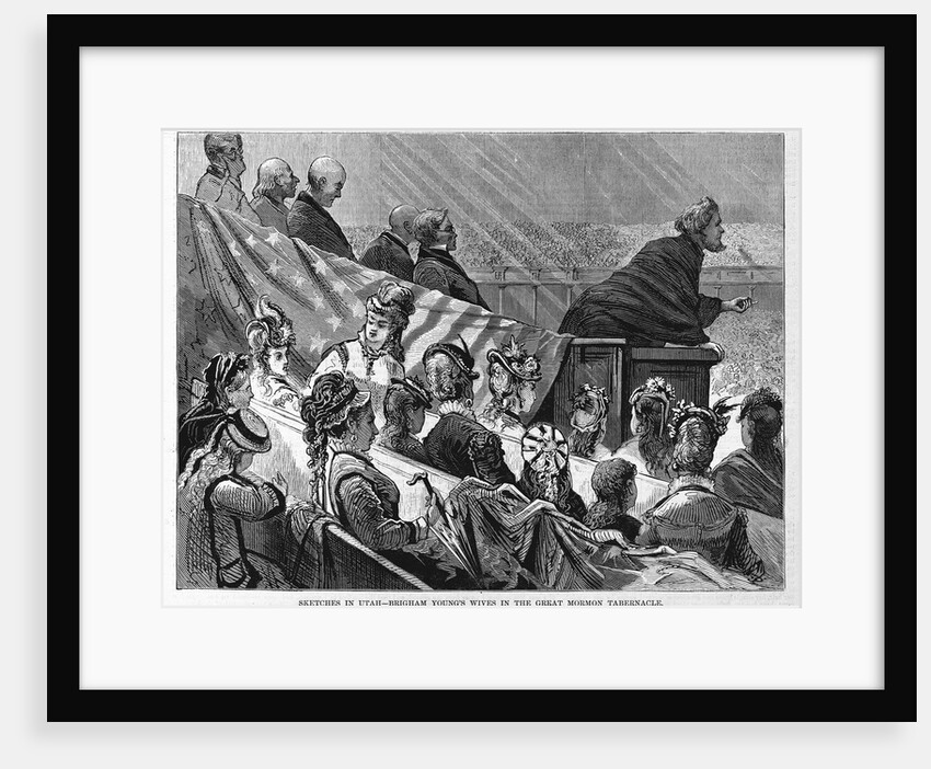 Sketches in Utah-Brigham Young's Wives in the Great Mormon Tabernacle by Anonymous