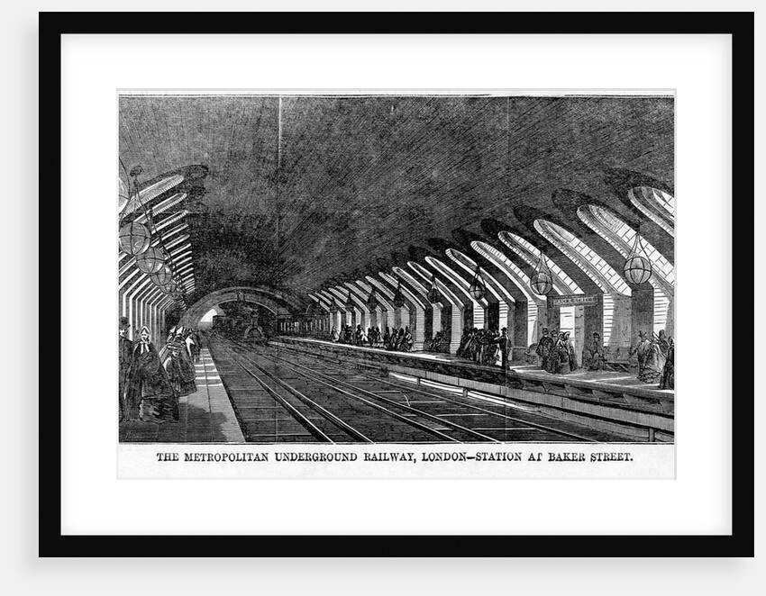 The Metropolitan Underground Railway, London-Station at Baker Street by Anonymous