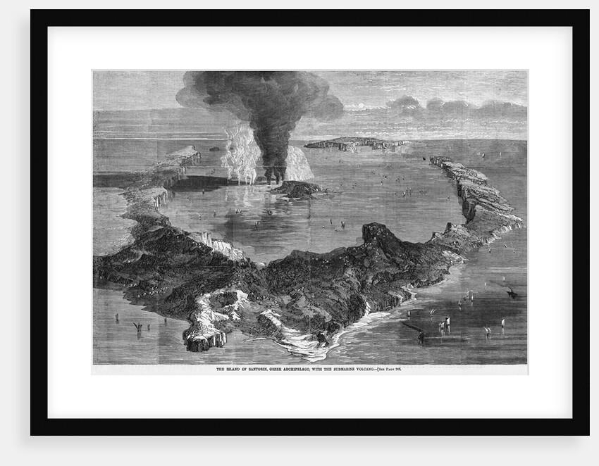 The Island of Santorin, Greek Archipelago, With the Submarine Volcano by Anonymous