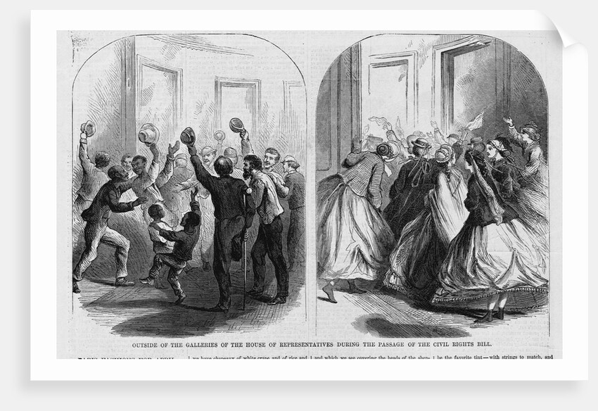 Outside of the Galleries of the House of Representatives During the Passage of the Civil Rights Bill by Anonymous