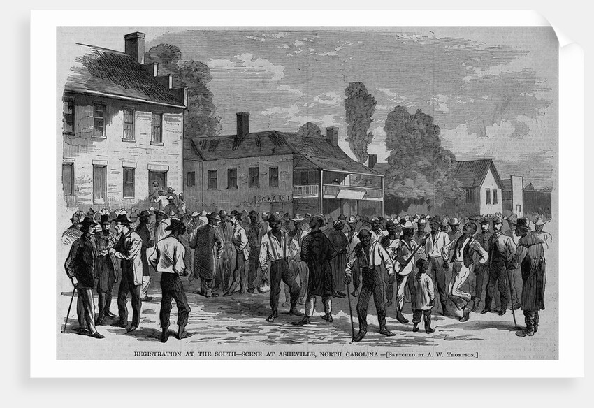 Registration at the south - scene at Asheville, North Carolina by A. W. Thompson