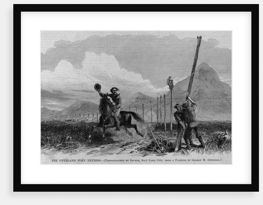 The overland pony express. Photographed by Savage, Salt Lake City, from a painting by George M. Ott