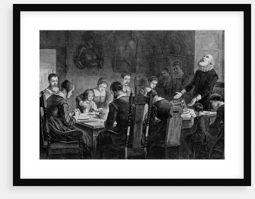 Thanksgiving - A Thanksgiving Dinner Among the Puritans by John Whetton Ehninger