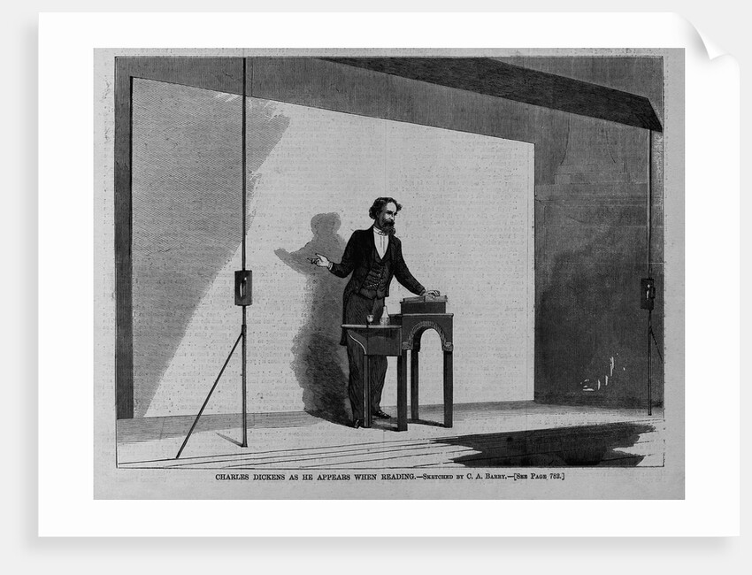 Charles Dickens as he appears when reading by C. A. Barry