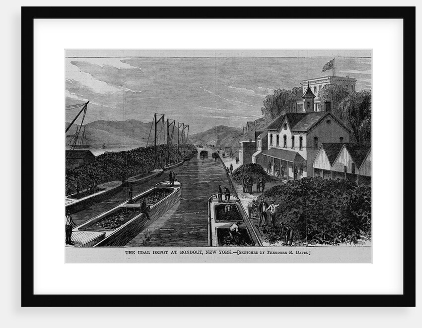 The coal depot at Rondout, New York by Theodore R. Davis