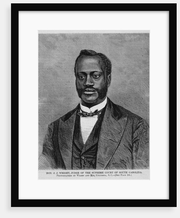 Hon. J. J. Wright, Judge of the Supreme Court of South Carolina. Photographed by Wearn and Hix by Anonymous