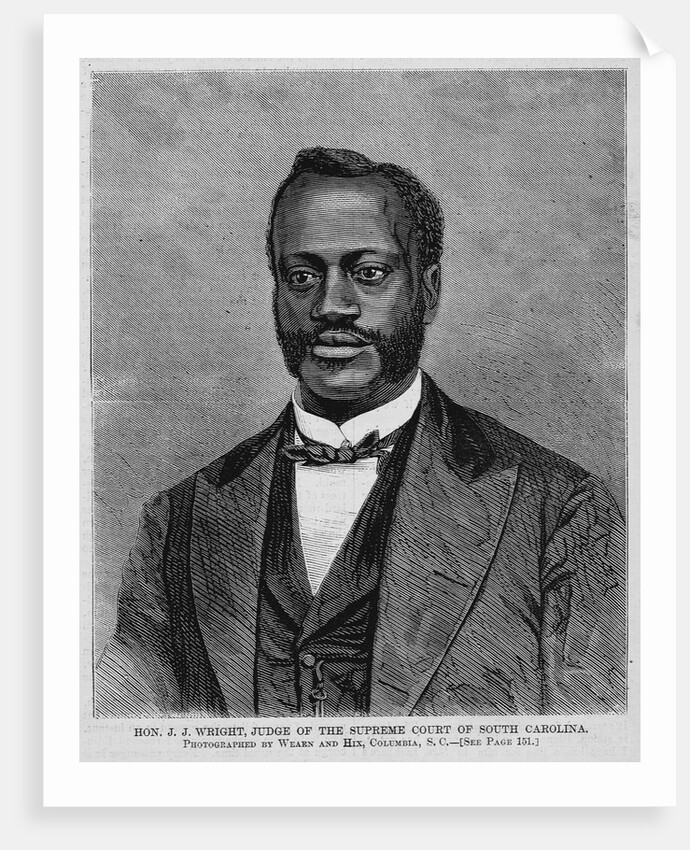 Hon. J. J. Wright, Judge of the Supreme Court of South Carolina. Photographed by Wearn and Hix by Anonymous