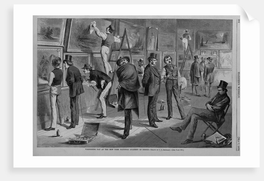 Varnishing day at the New York National Academy of Design by C. S. Reinhart
