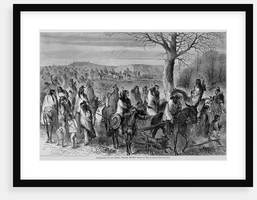 Population of an indian village moving by Theo. R. Davis