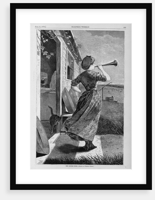 The dinner horn by Winslow Homer