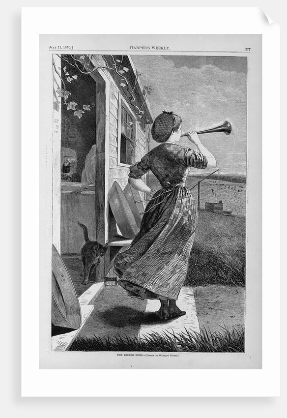 The dinner horn by Winslow Homer