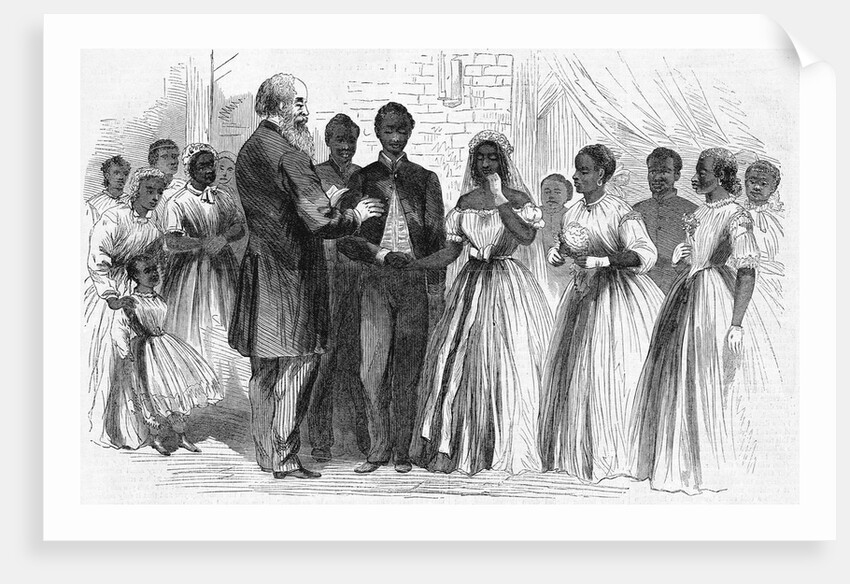 Marriage of a Colored Soldier at Vicksburg by Chaplain Warren of the Freedmen's Bureau by Corbis