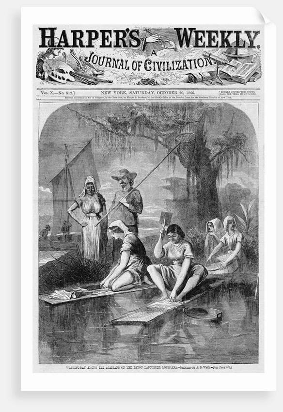 Washing-Day Among the Acadians on the Bayou Lafourche, Louisiana by Anonymous