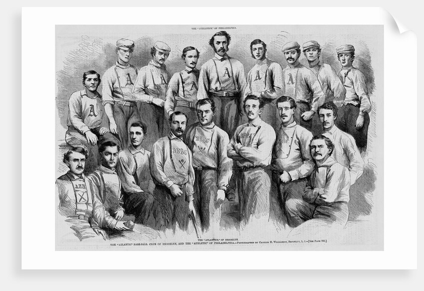 The Brooklyn Atlantics and Philadelphia Athletics Baseball Teams by Anonymous