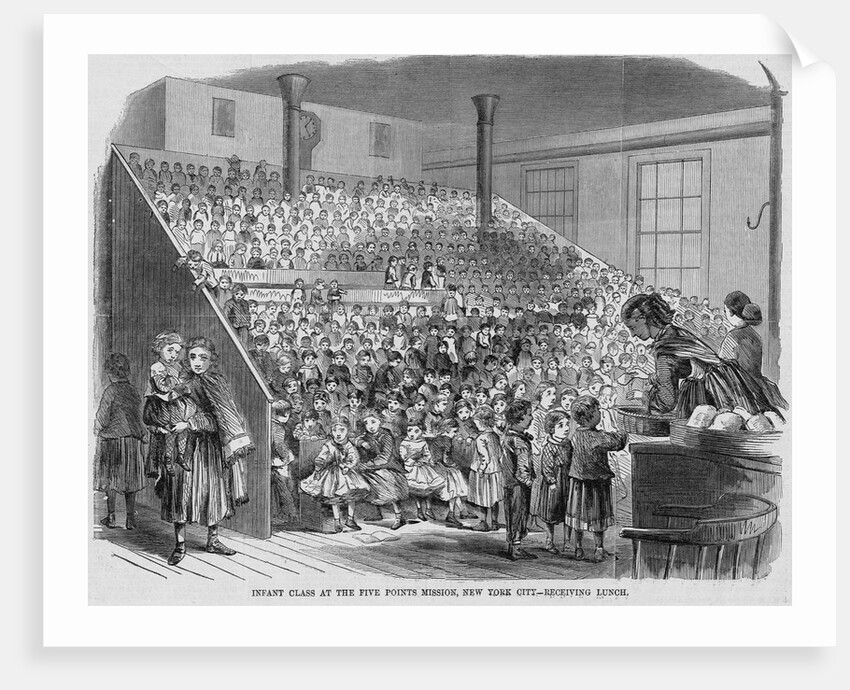 Infant Class at the Five Points Mission, New York City. Receiving Lunch by Anonymous