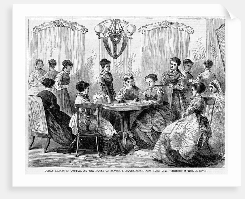 Cuban Ladies in Council at the House of Senora R. Hourritiner, New York City by Anonymous