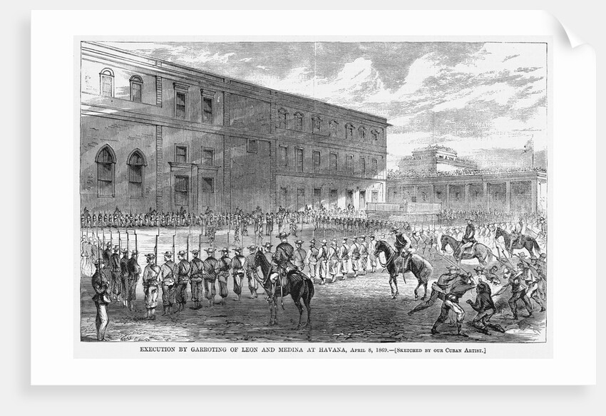Execution by Garroting of Leon and Medina at Havana, April 8, 1869 by Anonymous