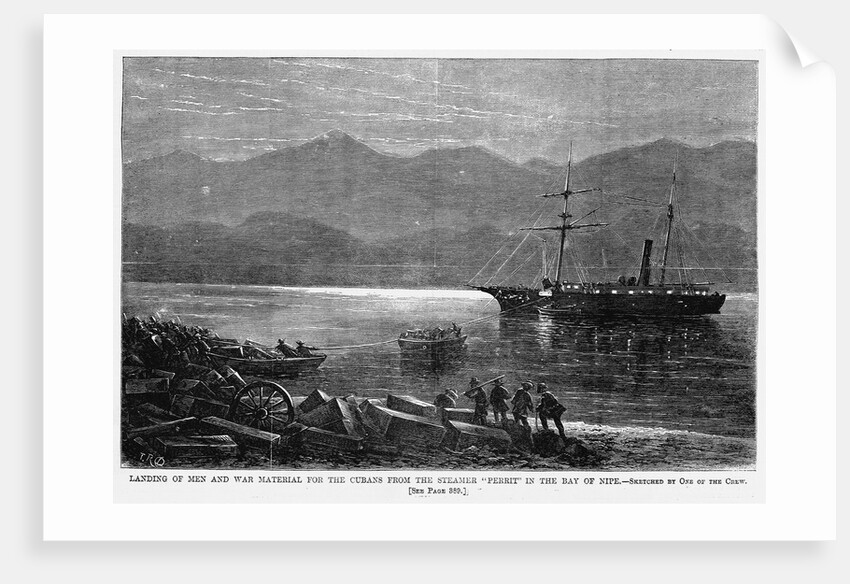 Landing of Men and War Material for the Cubans From the Steamer "Perrit" in the Bay of Nipe by Anonymous