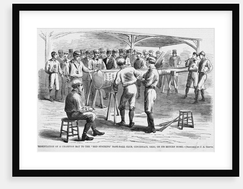 Presentation of a Champion Bat to the "Red Stocking" Base-Ball Club, Cincinnati, Ohio, On its Return by Anonymous