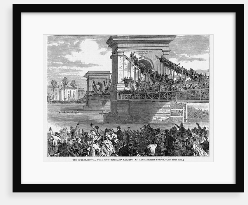 The International Boat-Race - Harvard Leading, at Hamersmith Bridge by Anonymous