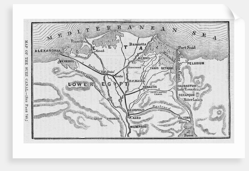 Map of the Suez Canal by Anonymous