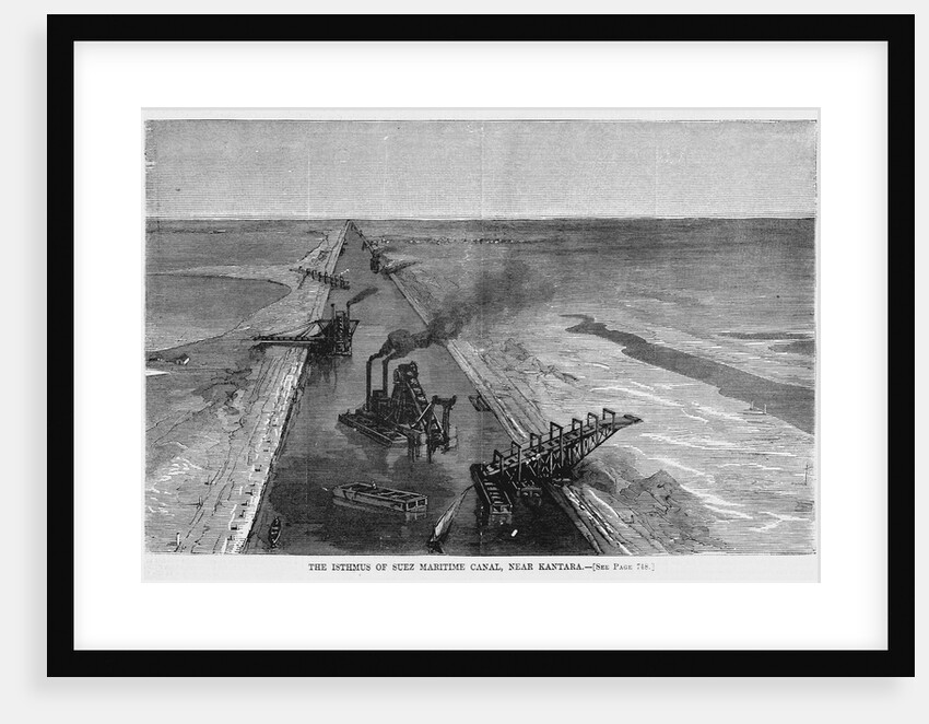 The Isthmus of Suez Maritime Canal, Near Kantara by Anonymous