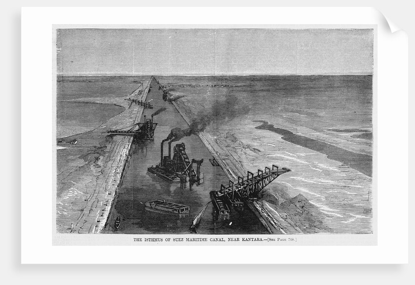 The Isthmus of Suez Maritime Canal, Near Kantara by Anonymous