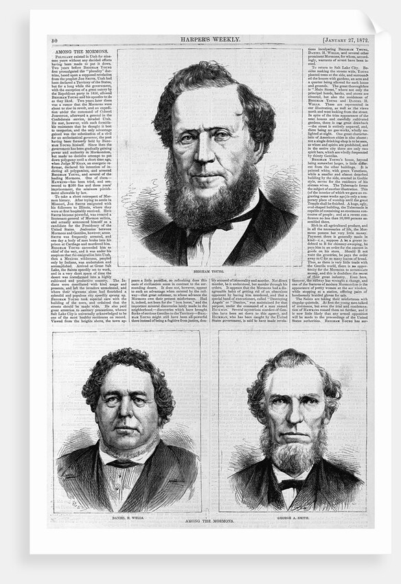 Brigham Young; Daniel H. Wells; George A. Smith; 'Among the Mormons.' by Anonymous