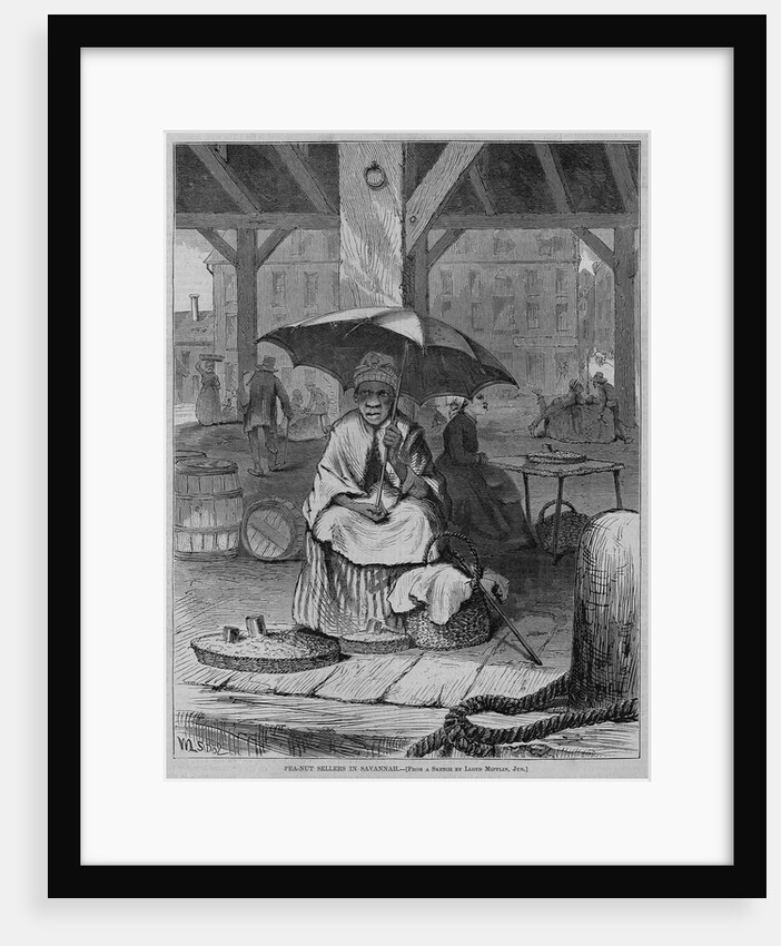 Pea-nut sellers in Savannah. From a sketch by Lloyd Mifflin by Anonymous