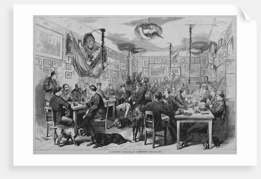 A students' club-room at Heidelberg by Anonymous