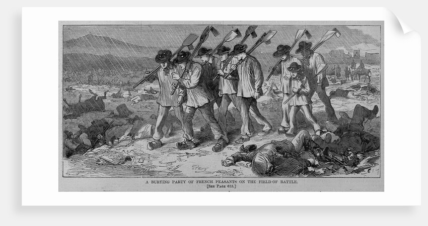 A burying party of French peasants on the field of battle by Anonymous