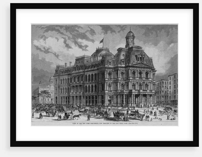 View of the New York post-office, now erecting in the City Hall Park by Anonymous