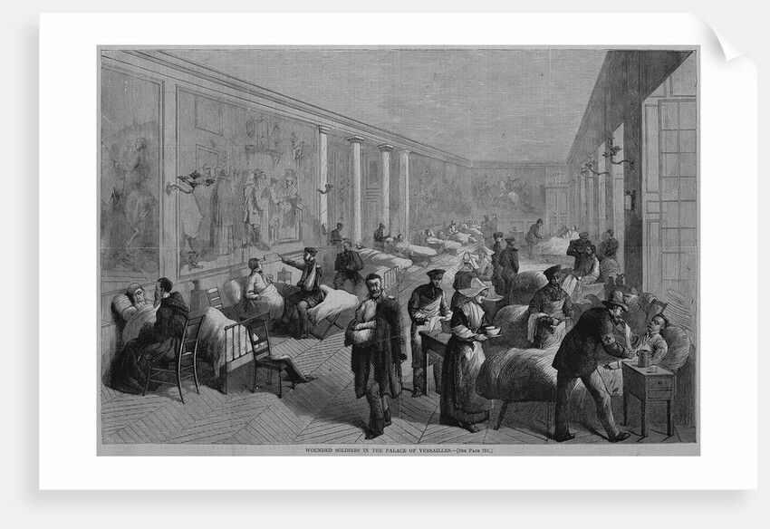 Wounded soldiers in the palace of Versailles by Anonymous
