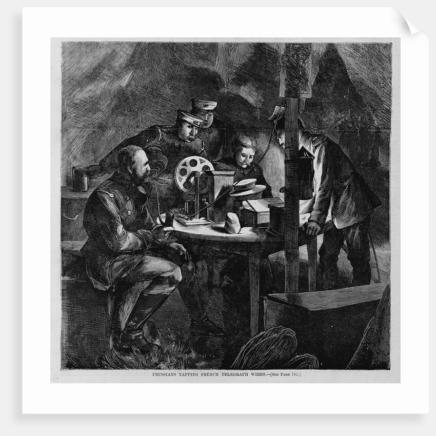 Prussians tapping french telegraph wires by Anonymous