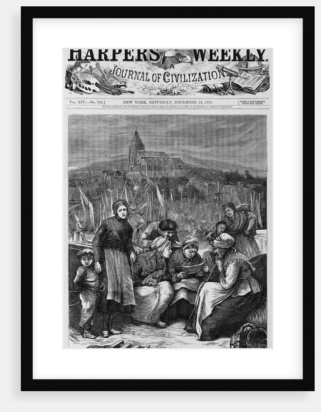 Anxious times - french peasant women reading news from the battle-field by Anonymous