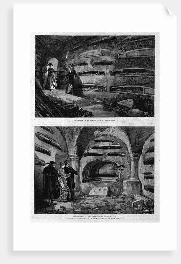 Catacomb of St. Thraso and St. Saturninus. Arcosolium in the Catacomb of St. Calixtus. Views in the by Anonymous