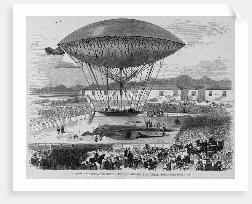A New Balloon - Departure From Paris on the Trial Trip by Anonymous