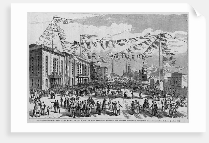Philadelphia - Board Street, in the Vicinity of the Academy of Music, Durring the Session of the Nati by Anonymous
