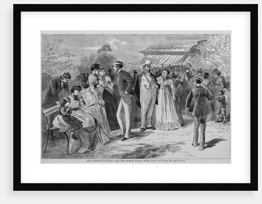 Sunday Morning in Central Park. - Jews Drinking Mineral Water by Anonymous