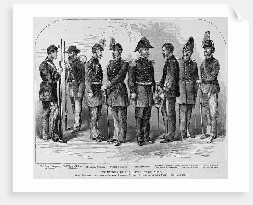 New Uniform of the United States Army. From Patterns Furnished By Messrs, Schuyler, Hartly, and Gra by Anonymous