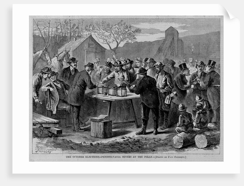 The October Elections - Pennsylvania Miners at the Polls by Anonymous